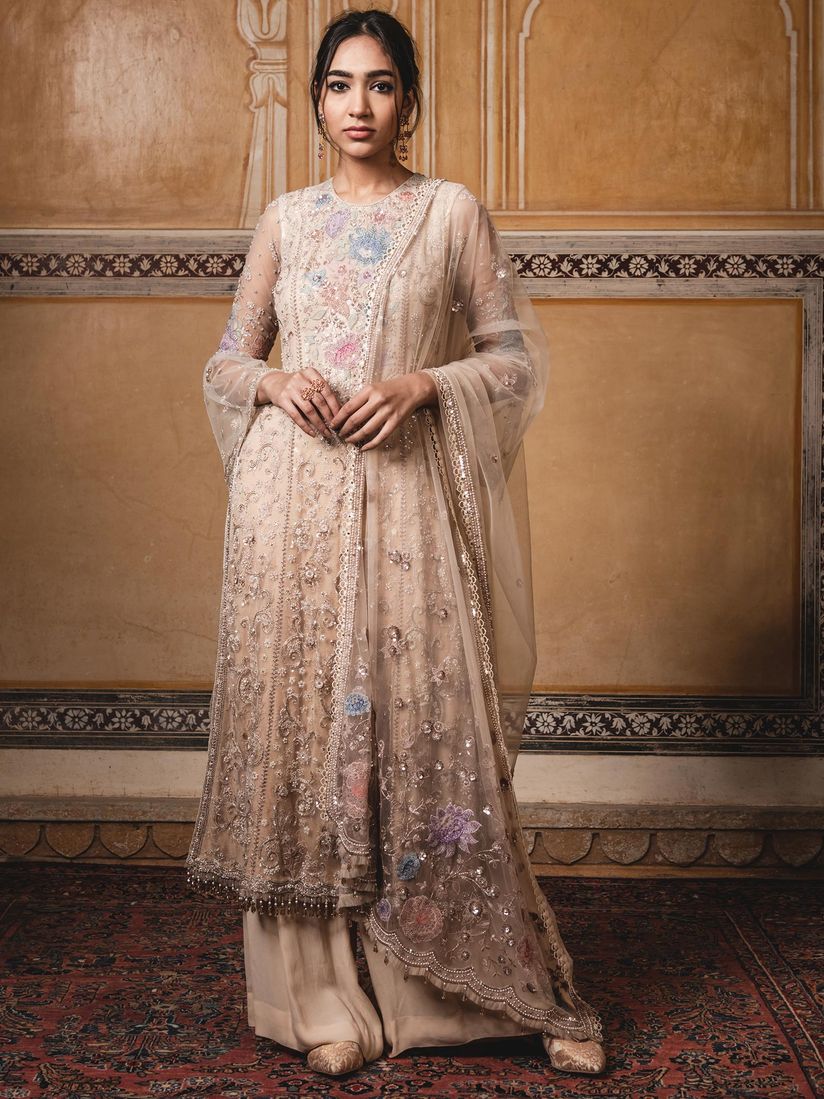 Tarun Tahiliani Salwar Suits And Sets Buy Tarun Tahiliani Beige Straight Kurta With Sharara Dupatta Set Of 3 Online Nykaa Fashion Tarun tahiliani | india couture week 2019.
