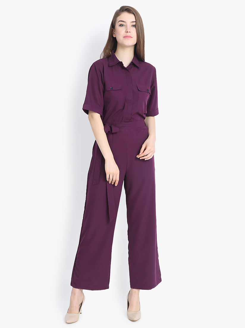 Shirt style jumpsuit clearance