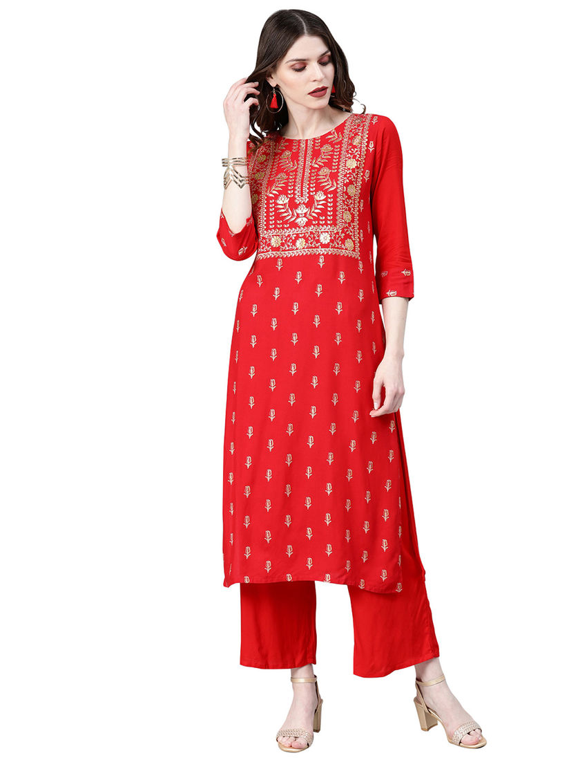Ziyaa Kurtis Kurtas And Tunics Buy Ziyaa Women S Red Khadi Print Straight Rayon Kurta Online Nykaa Fashion Also read latest product reviews and more. nykaa fashion