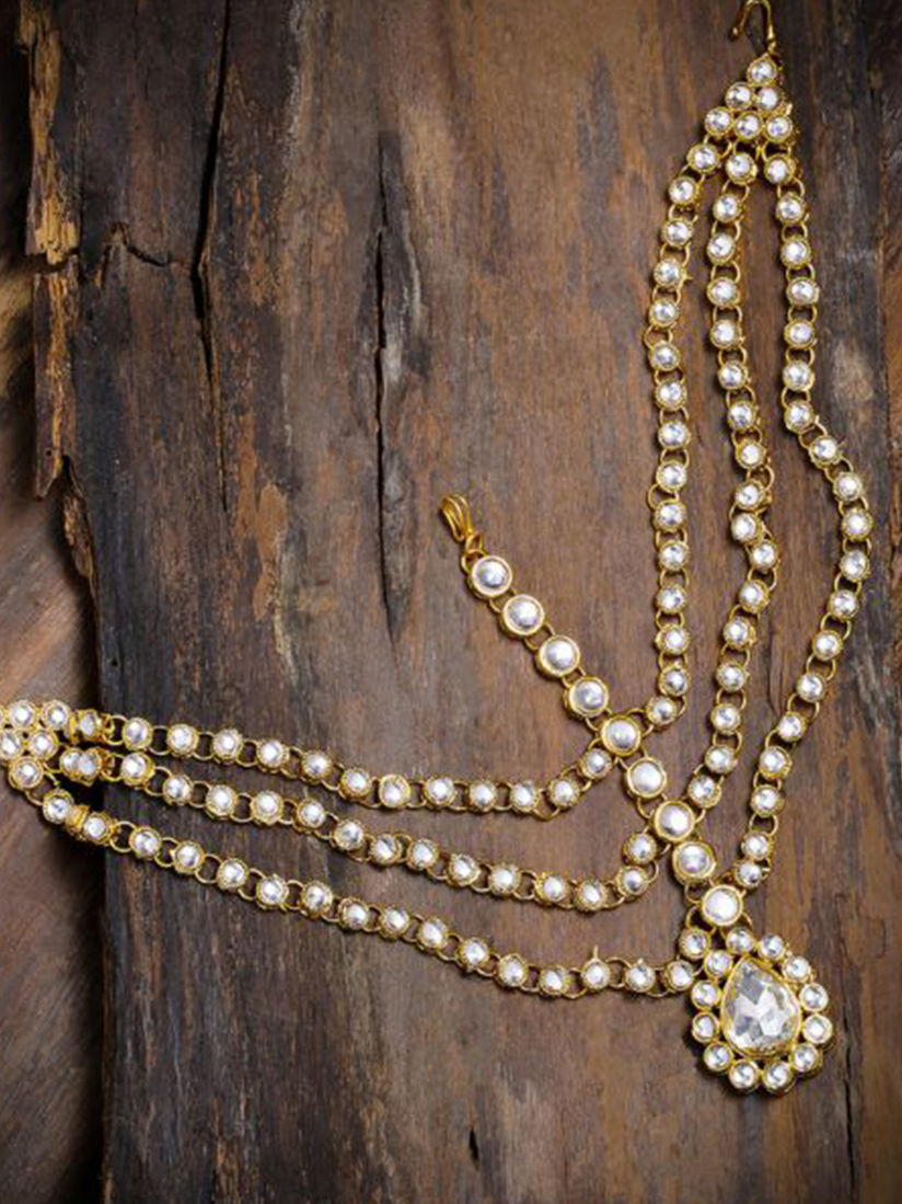 bridal jewellery set with matha patti
